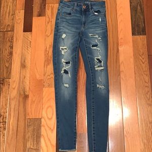 American Eagle ripped jeans.